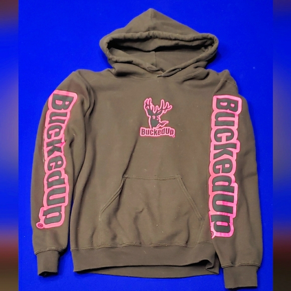 Pink / Brown Bucked Up Hoodie - Picture 2 of 3